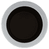 A drink bottle holder in black with a white rim. Features a logo on the surface.