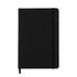 A Venture A5 Notebook featuring a sleek black cover with an elastic band closure and a ribbon bookmark.