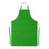 A bright green junior cotton apron for ages 8-12, featuring a front pocket and adjustable ties.