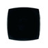 A black compact with a smooth surface, featuring a subtle curve in its design.