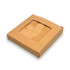 A round cork coaster set featuring a natural cork texture, packaged in a simple cardboard box with a transparent window.