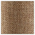 A drink bottle with a textured natural fibre exterior in shades of brown. The bottle features a logo.