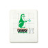 A white puzzle featuring a green penguin graphic and a logo at the bottom, displayed against a plain background.