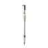 A plastic pen in white with chrome accents, featuring a sleek design and a clip.