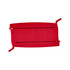 A red food clip featuring a flat design with two side grips, suitable for sealing bags or containers.