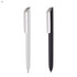 A plastic pen set in white and black, featuring a sleek design and a clip. The pens have a logo.