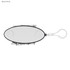 A black and white golf accessory with multiple slots, featuring a clip for attachment. It has a smooth oval shape.