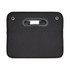A black cargo storage organiser with a handle and a front pocket, featuring metal eyelets.