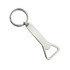 A drink bottle opener key ring in a silver finish, featuring a simple design and a keyring attachment.