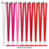 A range of 20mm polyester lanyards in various colours including white, pink, and shades of red, with metal clips.