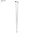 A white polyester lanyard with a clasp and adjustable clips, suitable for exhibitions and events.