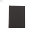 A black mini sticky note pad with a plain cover, suitable for office use. It has a logo on the front.