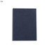 A blue mini sticky note pad with a plain cover, featuring a logo on the front.
