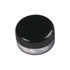A black screw lid jar with a clear base containing sugar-free lollies. The jar has a simple design and a logo.