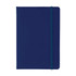 A5 PU notebook in navy blue, featuring a textured cover and an elastic band closure. Includes a logo on the front.
