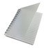 A grey Launa B6 PP notebook with a spiral binding and lined pages. It features a protective cover.