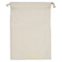 A cream-coloured nylon mesh produce bag with a drawstring closure and no visible branding.