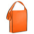 An orange non-woven sling bag with black trim, featuring a single shoulder strap and no visible text or branding.