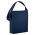 A non-woven sling bag in navy blue with contrasting trim and a shoulder strap. It features a logo.