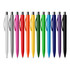A collection of plastic pens in various colours, including white, grey, pink, orange, yellow, green, blue, and black.