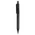 A plastic pen in black with a click mechanism and a clip for easy attachment. Features a logo on the body.