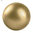 A gold stress ball with a smooth, shiny surface. It features a logo but no other text or designs.