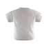 A white stress T-shirt in a simple design, featuring a smooth surface and a slightly textured fabric appearance.