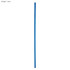 A stainless steel straw in blue, measuring 6mm x 215mm, features a sleek, straight design.