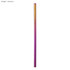 A stainless steel drinking straw in a rainbow finish, straight design. It features a logo at the top.