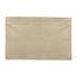 A beige cotton tea towel with a plain surface, featuring a logo in one corner.