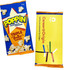 A blue and yellow popcorn packet featuring a star design and branding, containing 100g of microwave popcorn.