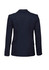 A navy longline jacket with a tailored fit and button details on the sleeves, featuring a smooth back design.