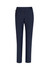 A pair of women's stretch pants in navy, featuring a sleek design and an elastic waistband.