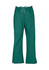 Classic women's bootleg scrub pants in a teal colour, featuring a drawstring waist and side slits, with pockets.