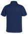 A navy blue kids' short-sleeve polo shirt featuring a collar and a logo.