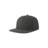 A flat peak cap in dark green made from organic cotton, featuring a simple design and a logo.