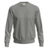 A grey men's sweatshirt with long sleeves and a fitted waistband. It features a brand logo.
