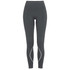 Women's active seamless pants in dark grey with a fitted design and decorative stitching. Features a logo.