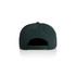 A green cap featuring a branded logo and an adjustable back strap. It has a smooth finish and rounded shape.