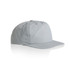 A light grey cap with a curved peak and a logo on the front, featuring a simple, casual design.