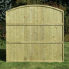 6ft Tongue & Groove Arched Top Fence Panel (1800 x 1800mm) - Pressure Treated Green Timber 