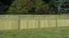 6ft Tongue & Groove Lattice Top Fence Panel (1800 x 1200mm) - Pressure Treated Green Timber