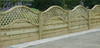 6ft Omega Lattice Top Fence Panel (1800 x 900m) - Pressure Treated Green Timber