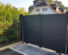 Double Swing Gate with Diagonal Infill - Black