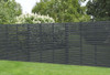 1.8x1.8m Contemporary Slatted Fence Panel - Anthracite Grey