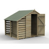Overlap Pressure Treated 5x7 Apex Shed No Window with Lean to (Home Delivery)