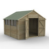 Overlap Pressure Treated 10x10 Apex Shed - Double Door (Home Delivery)