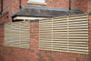 1.8m x 0.9m Pressure Treated Contemporary Double Slatted Fence Panel - Pack of 4 Home Delivery)