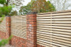 1.8m x 1.2m Pressure Treated Contemporary Double Slatted Fence Panel  - Pack of 5 (Home Delivery)
