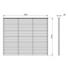 1.8m x 1.5m Pressure Treated Contemporary Double Slatted Fence Panel  - Pack of 5 (Home Delivery)